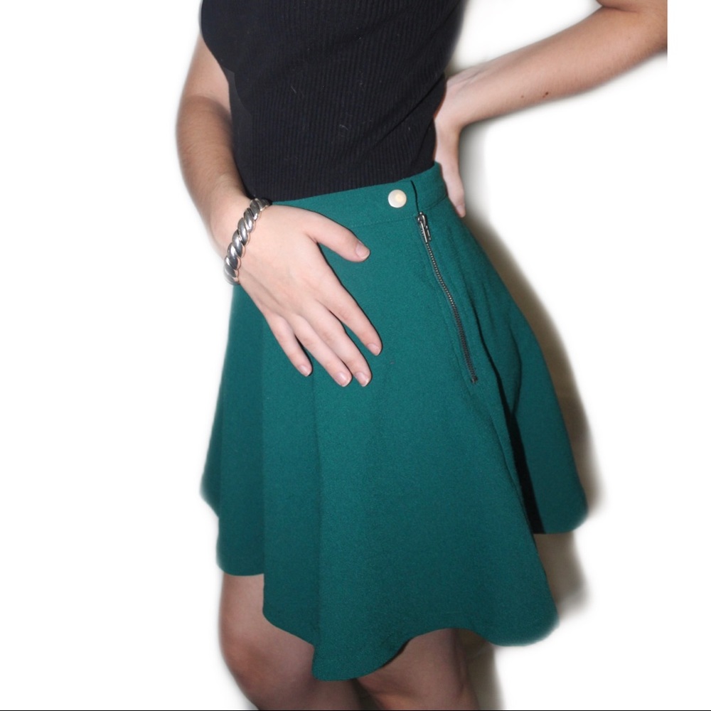 High Waisted Emerald Skirt (Small)